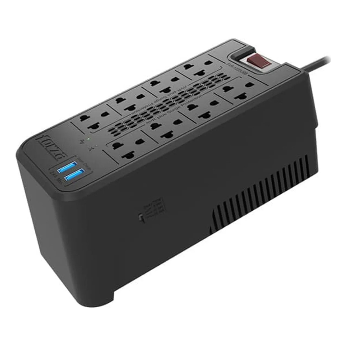 Estabilizador 1200VA Forza FVR-1222 USB - 8 tomas 2