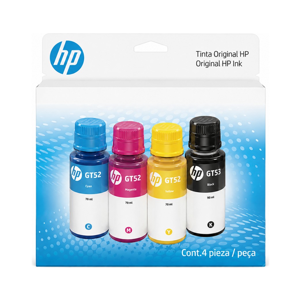 Pack Tintas HP GT53/GT52 · 4 Colores (Original)
