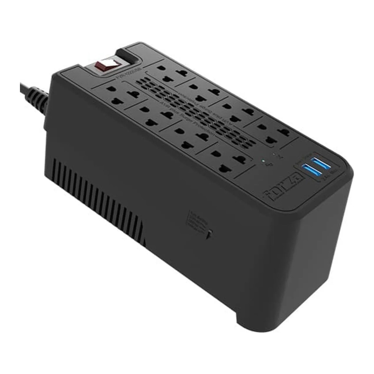Estabilizador 1200VA Forza FVR-1222 USB - 8 tomas