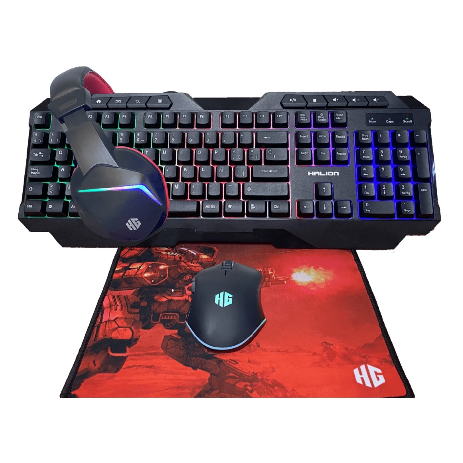 Combo Gamer Halion Mercury HA-404C 4 en 1