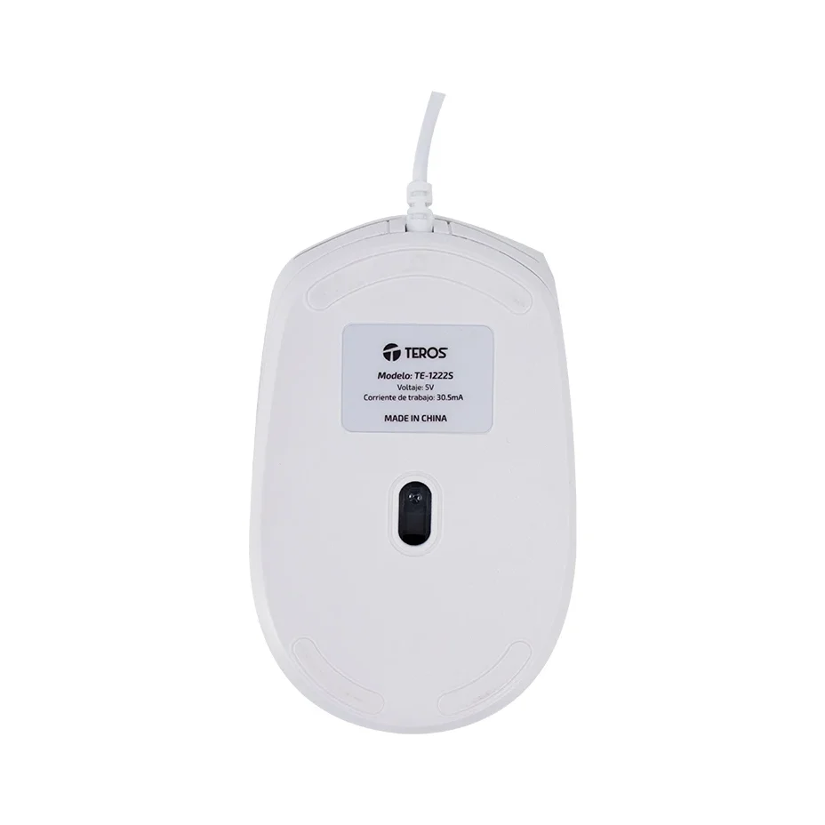 Mouse USB Teros TE-1225S Blanco 4