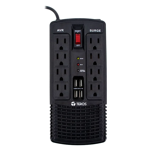 Estabilizador Teros TE-7180N 1200VA/600W USB - 8 tomas